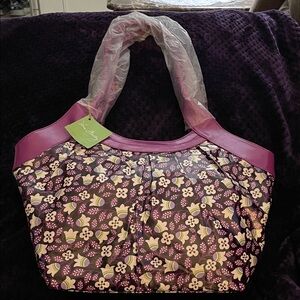 Vera Bradley Plum Petals Tote Bag NWT
